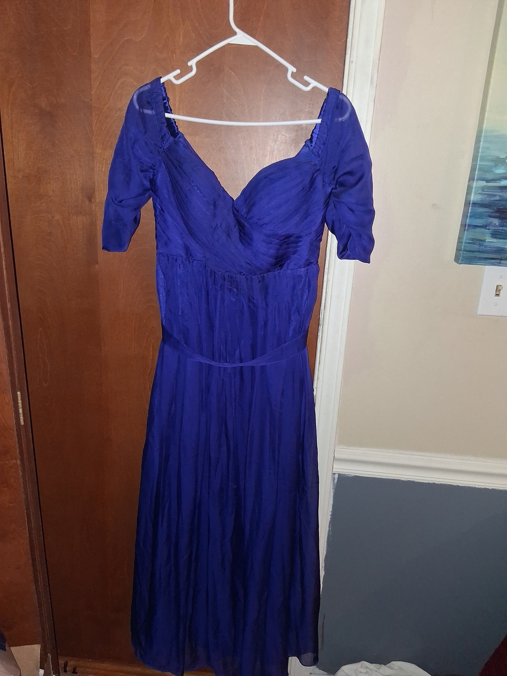 Ever Pretty Royal Blue V-Neck Maxi Dress